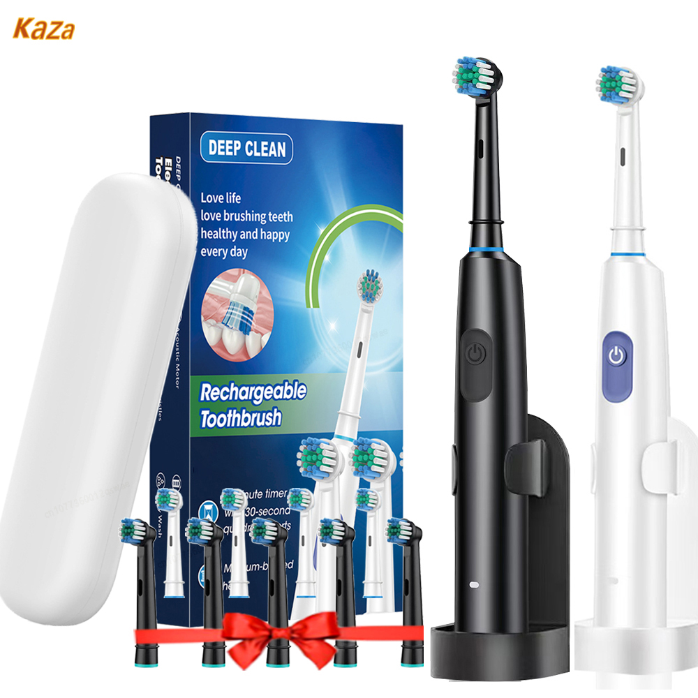 Teeth Whitening Kit - 電動歯ブラシ ホルダー付き 大人用 スマートタイマーブラシ 5モード ディープクリーン