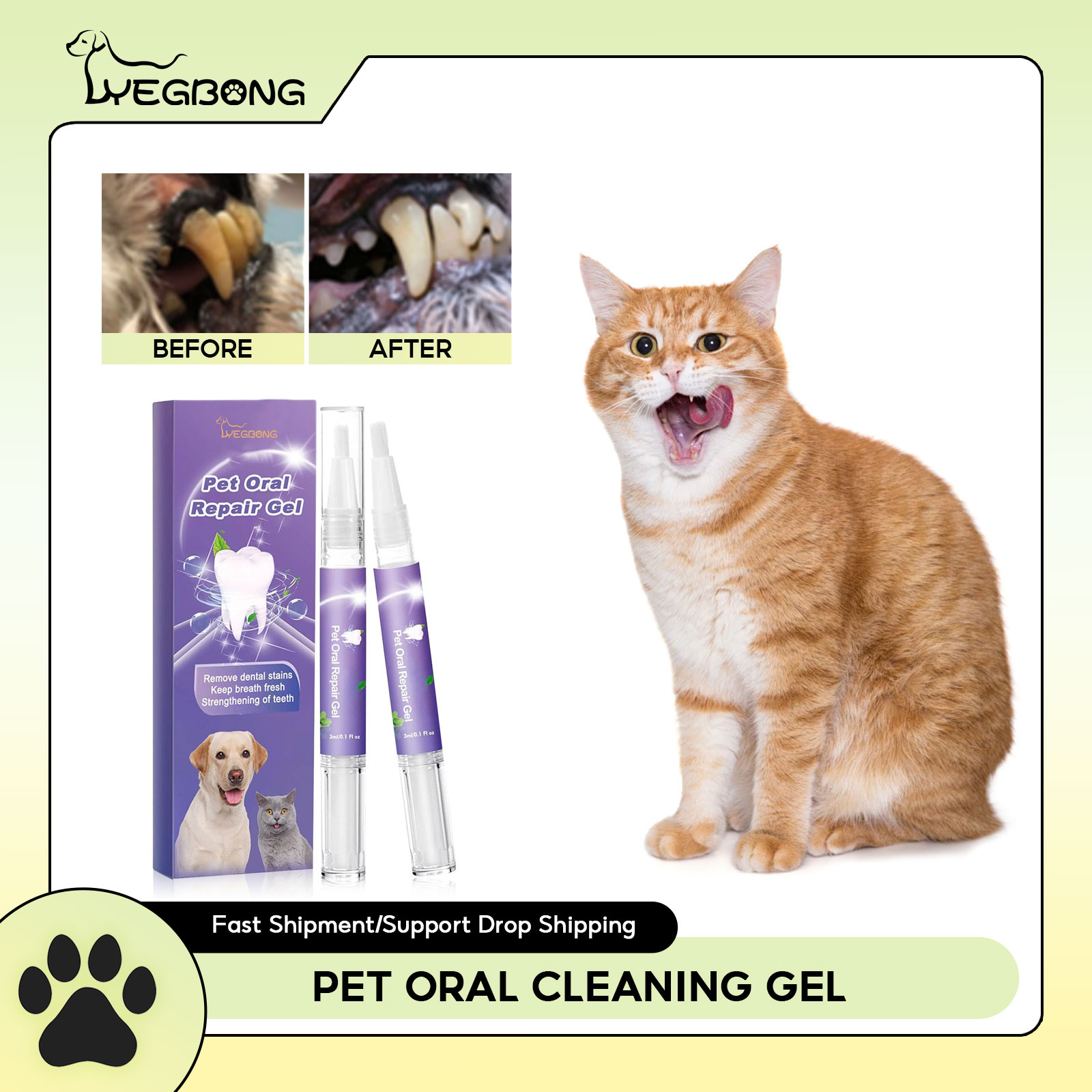 Teeth Whitening Mouthwash - ペット口腔修復ジェル子犬歯石除去消臭剤白くする猫犬歯ステインリムーバーガムケアペットの歯のクリーニングジェル