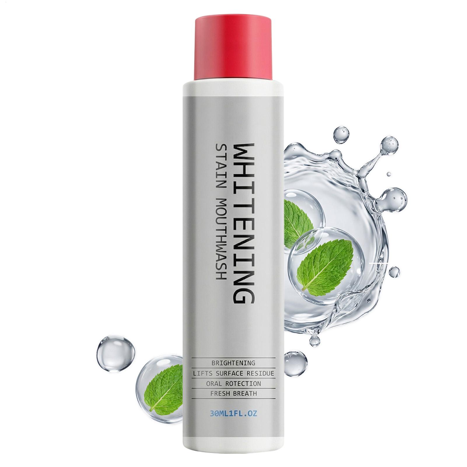 Teeth Whitening Mouthwash - 30ml ステインホワイトニングマウスウォッシュ、臭いを除去、白い歯のケア、口臭除去、清涼感で息を爽やかにします。