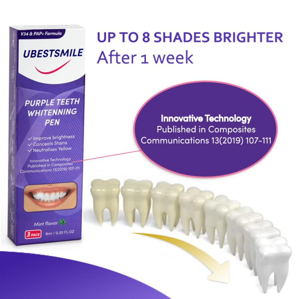 UBESTSMILE V34&PAP+ フォーミュラ パープ - Teeth Whitening Pens のレビューと価格
