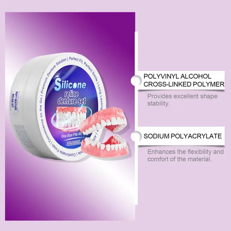 シリコーン義歯セットフィット一時的な矯正歯入れ歯偽の歯口腔衛 - Teeth Whitening Kit のレビューと価格