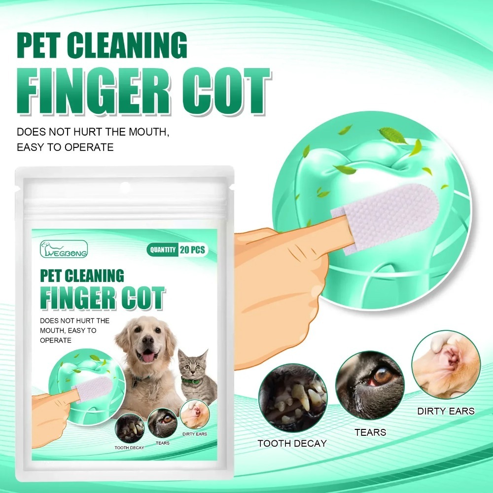 使い捨てペット用フィンガーコットウェットティッシュ 猫犬用歯 - Teeth Whitening Mouthwash のレビューと価格