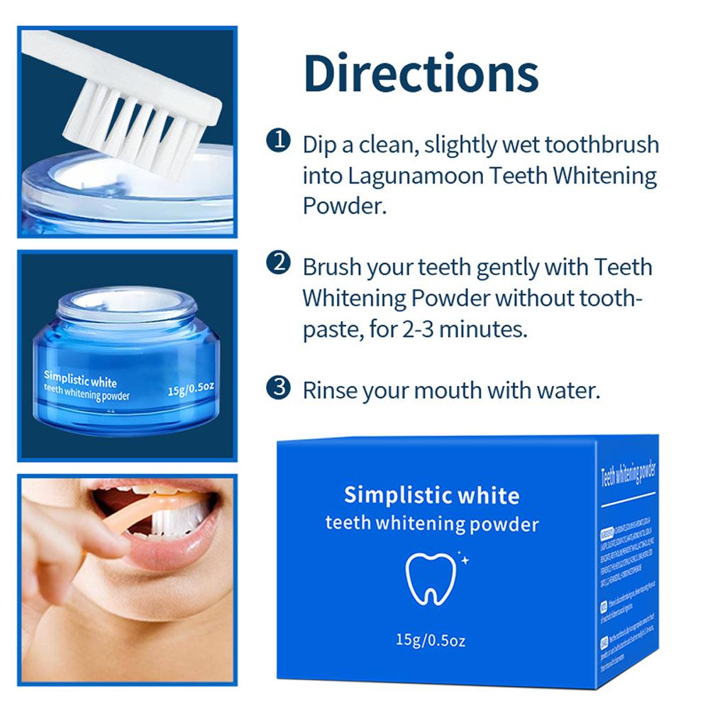 シンプルな歯のホワイトニングパウダーは、頑固な飲み物による汚 - Teeth Whitening Near Me のレビューと価格