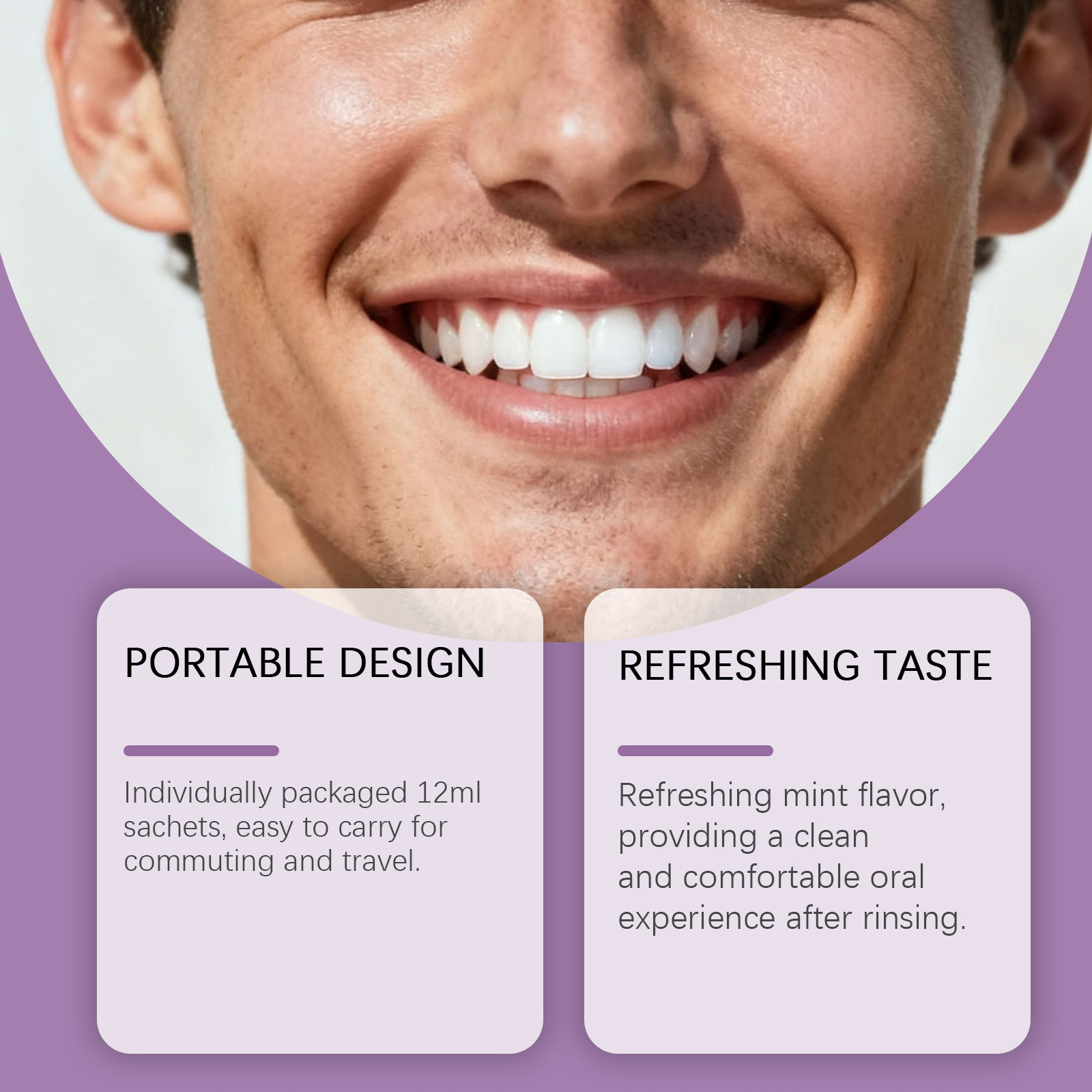 紫色の歯磨き粉、歯のホワイトニングと色補正、歯茎の健康をサポ - Teeth Whitening Mouthwash のレビューと価格